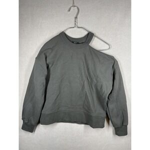 Rails Sweatshirt Womens Small Olive Green Quincy Open Cold Shoulder Long Sleeve